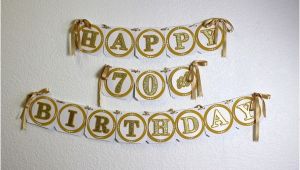 Happy Birthday Banner 70th Gold Happy 70th Birthday Banner All About Details