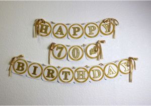 Happy Birthday Banner 70th Gold Happy 70th Birthday Banner All About Details