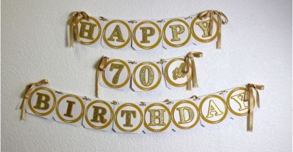 Happy Birthday Banner 70th Gold Happy 70th Birthday Banner All About Details