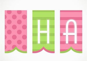 Happy Birthday Banner 99 Cent Store Printable Banner Happy Birthday In Green and Pink