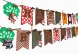 Happy Birthday Banner Animal theme Happy Birthday Banner Woodland Animal Party theme Flag