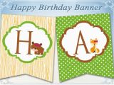Happy Birthday Banner Animal theme Items Similar to forest Party Happy Birthday Bunting