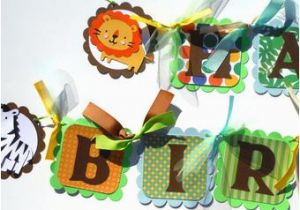 Happy Birthday Banner Animal theme Tigger themed Happy Birthday Party Banner Winnie the Pooh