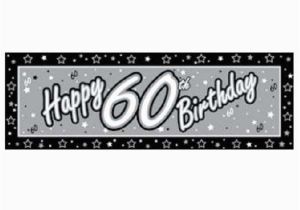 Happy Birthday Banner Australia Happy 60th Birthday Party Black Silver Giant Birthday