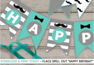 Happy Birthday Banner Australia Little Man Happy Birthday Banner Instant Download Little Man