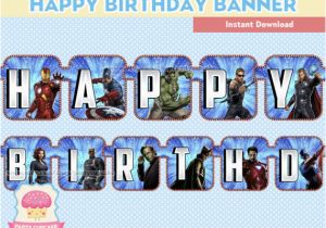 Happy Birthday Banner Avengers 80 Off Sale Happy Birthday Banner Avengers Instant Download