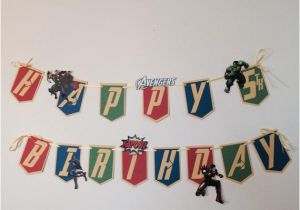 Happy Birthday Banner Avengers Avengers Birthday Banner Marvel Avengers Sign Happy Birthday