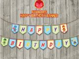 Happy Birthday Banner Avengers Avengers Superhero Inspired Happy Birthday Party Banner