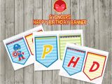 Happy Birthday Banner Avengers Avengers Superhero Inspired Happy Birthday Party Banner