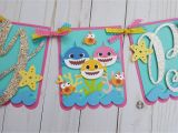 Happy Birthday Banner Baby Shark Baby Shark Birthday Banner Baby Shark Sign Shark