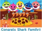 Happy Birthday Banner Baby Shark Baby Shark Milestone Chalkboard Pink Fong Baby Shark