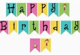 Happy Birthday Banner Background English Printable Alphabet Templates Business Card Website