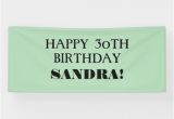 Happy Birthday Banner Black and Green Any Age Mint Green Black Happy Birthday Banner Zazzle