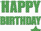 Happy Birthday Banner Black and Green Green Happy Birthday Letter Banner Green Polka Dots Photo