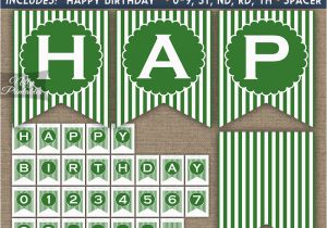 Happy Birthday Banner Black and Green Happy Birthday Banner Green White Stripe Nifty Printables