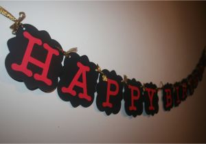 Happy Birthday Banner Black and Red Happy Birthday Banner Black and Red Birthday Banner Adult