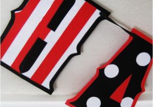 Happy Birthday Banner Black and Red Happy Birthday Banner Red White and Black Stripes and by