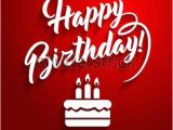 Happy Birthday Banner Black and Red Happy Birthday You Lettering Text Vector Stock Vector
