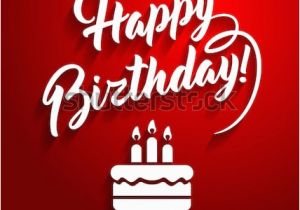 Happy Birthday Banner Black and Red Happy Birthday You Lettering Text Vector Stock Vector