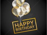 Happy Birthday Banner Black Background Balloons Happy Birthday On Black Vector Photo Bigstock
