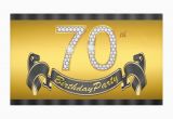 Happy Birthday Banner Black Background Gold 70th Birthday Party Banner Zazzle Com In 2019