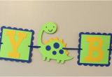 Happy Birthday Banner Blue and Green Blue Green and Yellow Dinosaur Happy Birthday Banner by