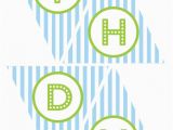 Happy Birthday Banner Blue and Green Free Blue and Green Boy Birthday Printables From Green