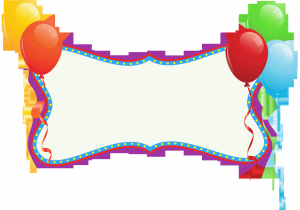 Happy Birthday Banner Blue Background Birthday Holiday Banner with Balloons Png Clipart
