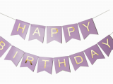 Happy Birthday Banner Blue Gold sonder Co Happy Birthday Banner Purple and Gold Foil
