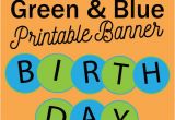 Happy Birthday Banner Blue Printable Blue and Green Circle Happy Birthday Banner Mandy 39 S