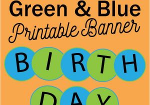 Happy Birthday Banner Blue Printable Blue and Green Circle Happy Birthday Banner Mandy 39 S