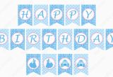 Happy Birthday Banner Blue Printable Diy Cinderella Inspired Printable Birthday Banner Party