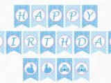 Happy Birthday Banner Blue Printable Diy Cinderella Inspired Printable Birthday Banner Party