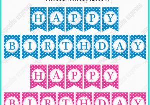 Happy Birthday Banner Blue Printable Free Printable Happy Birthday Banners Pink Blue Free