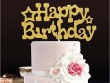 Happy Birthday Banner Cake topper Diy 2pc Set Glitter Happy Birthday Flag Cake topper Party