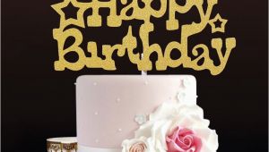 Happy Birthday Banner Cake topper Diy 2pc Set Glitter Happy Birthday Flag Cake topper Party