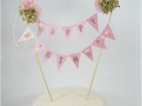 Happy Birthday Banner Cake topper Diy Birthday Cake Banner Gold Pink Ombre Quot Happy Birthday