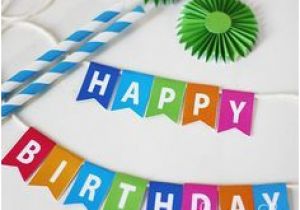 Happy Birthday Banner Cake topper Free Printable Mini Birthday Bunting Mini Birthday Cakes