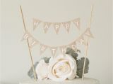 Happy Birthday Banner Cake topper Happy Birthday Banner Linen Cake toppers Cake Banner Rustic