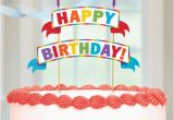 Happy Birthday Banner Cake topper Multicolor Happy Birthday Banner Cake topper