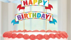 Happy Birthday Banner Cake topper Multicolor Happy Birthday Banner Cake topper
