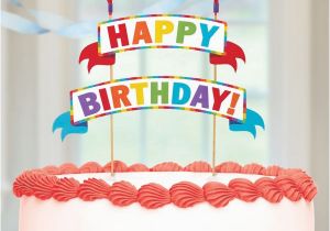 Happy Birthday Banner Cake topper Multicolor Happy Birthday Banner Cake topper