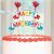 Happy Birthday Banner Cake topper Multicolor Happy Birthday Banner Cake topper