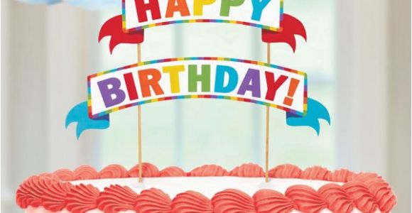 Happy Birthday Banner Cake topper Multicolor Happy Birthday Banner Cake topper