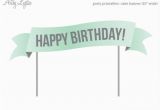 Happy Birthday Banner Cake topper Printable Items Similar to Custom Cake Banner Printable Cake topper