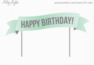 Happy Birthday Banner Cake topper Printable Items Similar to Custom Cake Banner Printable Cake topper