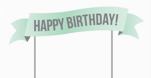 Happy Birthday Banner Cake topper Printable Items Similar to Custom Cake Banner Printable Cake topper