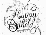 Happy Birthday Banner Clipart Black and White Black and White Happy Birthday Typography Vector Free