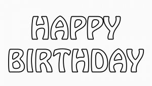 Happy Birthday Banner Clipart Black and White Happy Birthday Text Outline Free Stock Photo Public