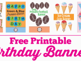 Happy Birthday Banner Clipart Editable Free Printable Birthday Banner Ideas